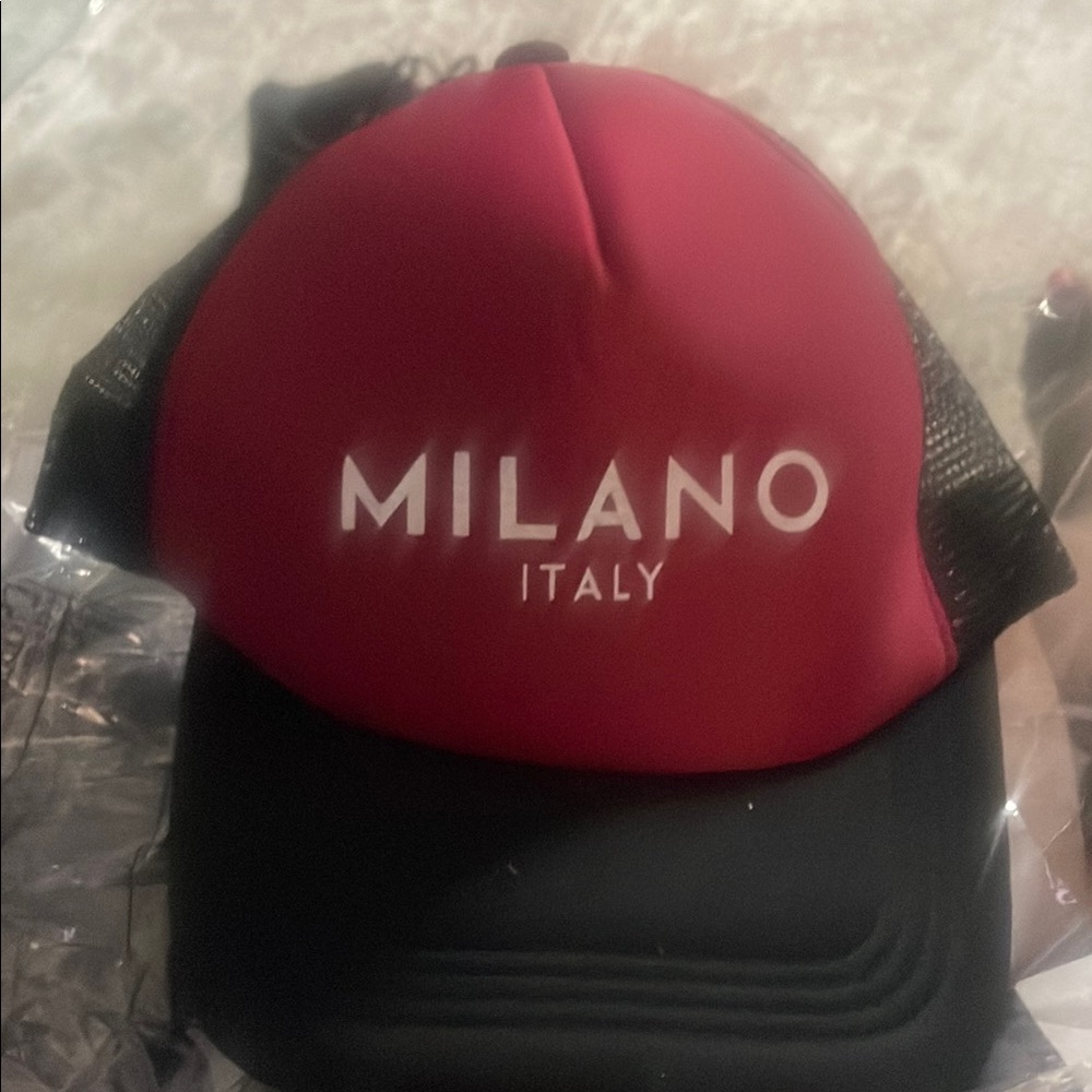 Red and Black Cap
